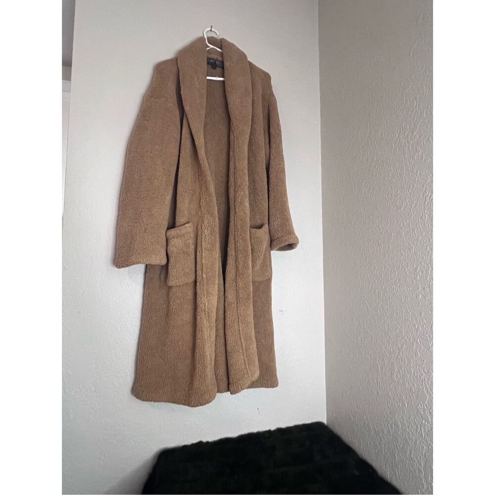 Barefoot dreams cozychic brown cozy warm robe 1 one size